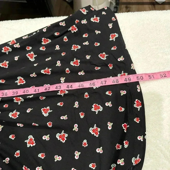 Boden | Black Floral Print Sweetheart Jersey Midi Dress Size 12R NWT - Picture 10 of 11